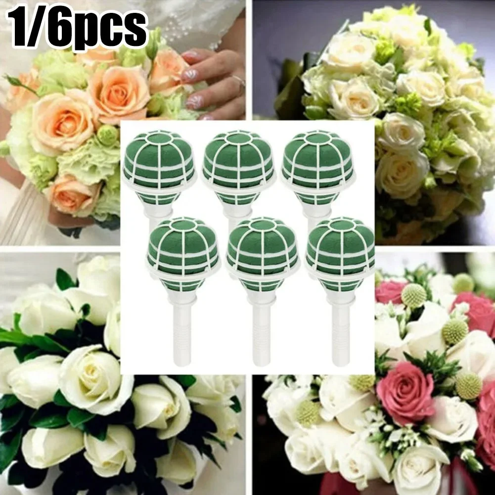 1/3Pcs 18cm Braut Hochzeit Blume Dekoration Bouquet Schaum Halter Grün DIY Floral Griff Basis Halterung versorgung Party DIY Liefert – Detail 10