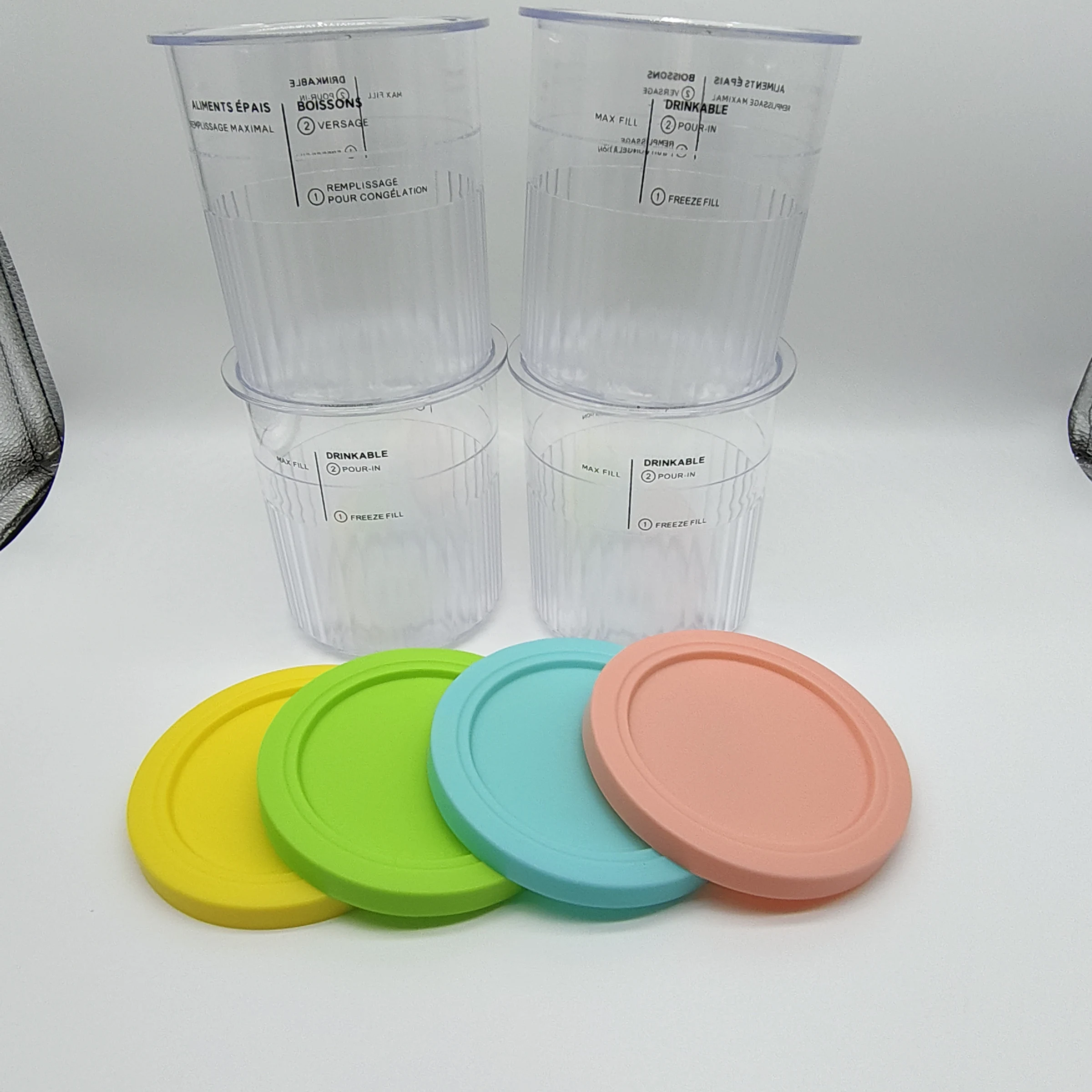 Ersatz-Deckel-Set für Ninja NC500 NC501 Creami Deluxe Eiscreme-Behälter Familienformat Gefrorene Joghurt-Aufbewahrungsbecher – Detail 8