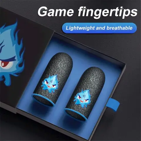 Breathable Touch Screen Finger Sleeves 1Pair | Anti-Sweat Mobile Gaming Thumb Gloves for PUBG Free Fire COD