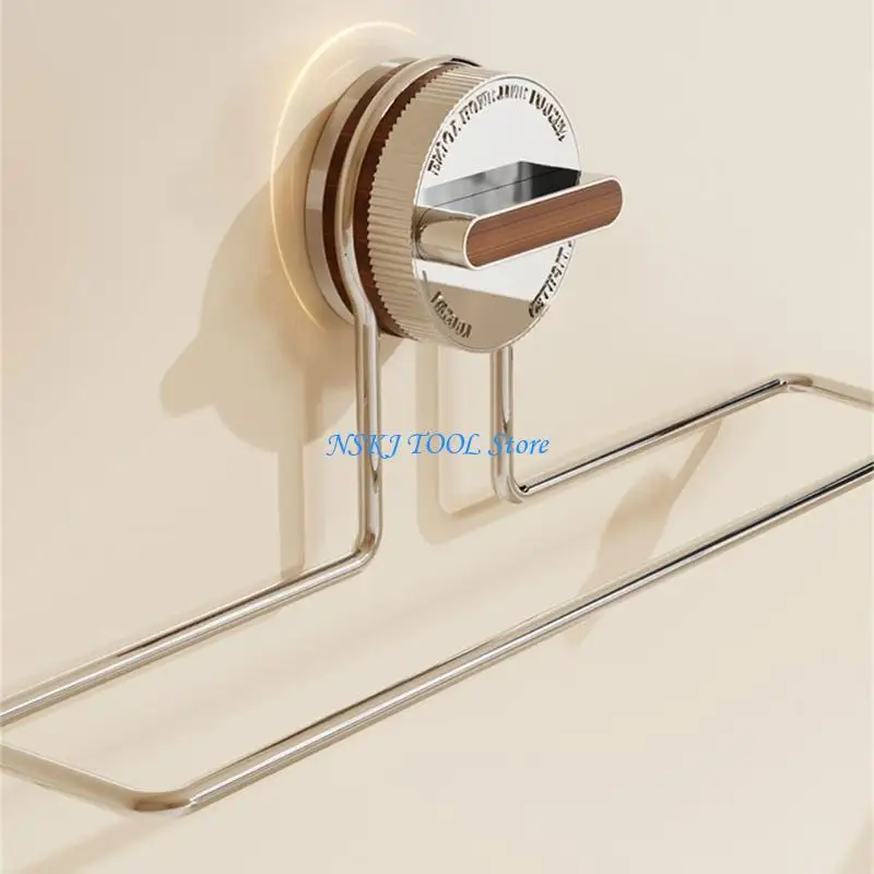 L8RC Suction Cup Kitchen Roll Holder Plastic Wrap Organizers Paper Roll Dispenser