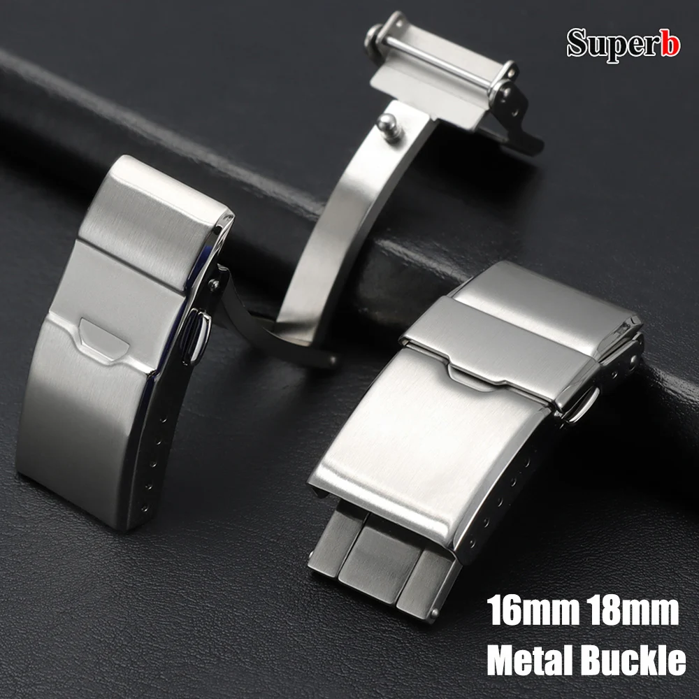High Quality Folding Watch Clasp Luxury for Seiko Stainless Steel Watch Buckle for Breitling 18mm 20mm 22mm Premium Metal Button