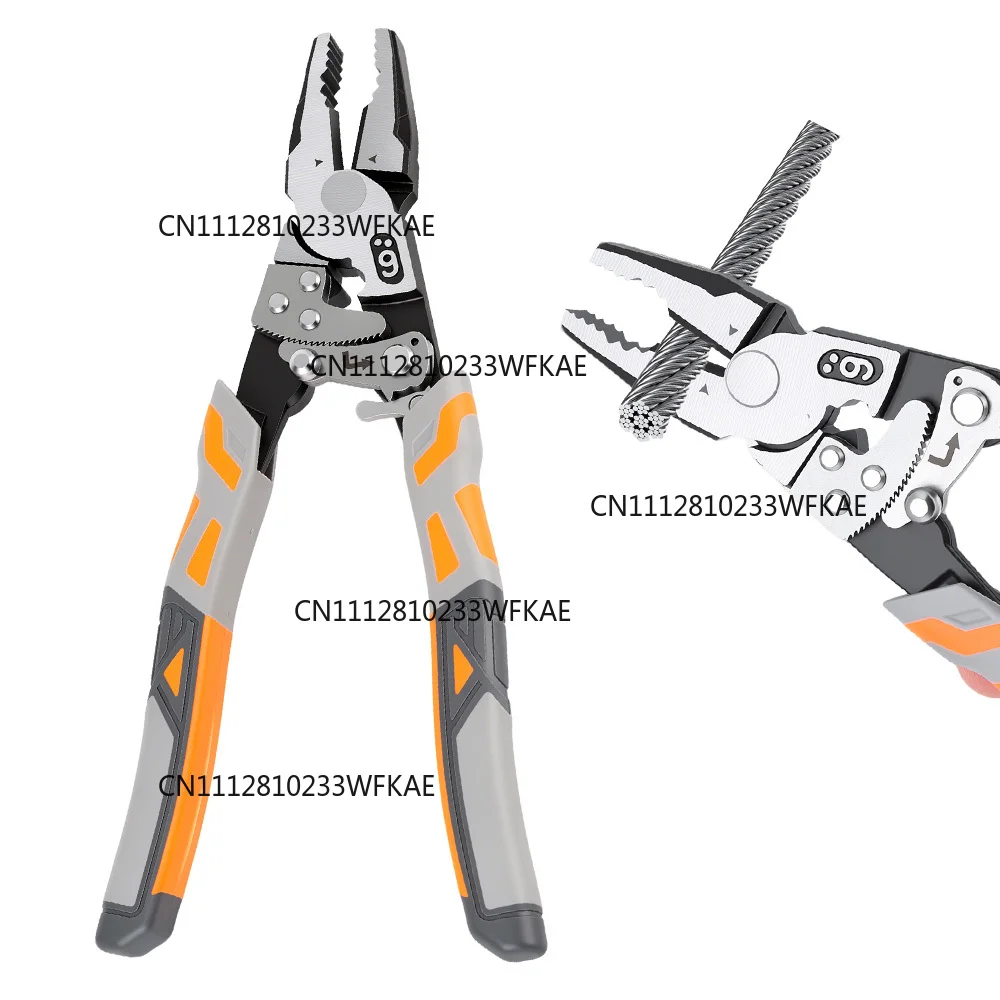 LOZLIN Self-Locking Ratchet Pliers Wire Cutter Multifunctional Electrician Pliers for Cable Cutting Stripping Repair Hand Tools