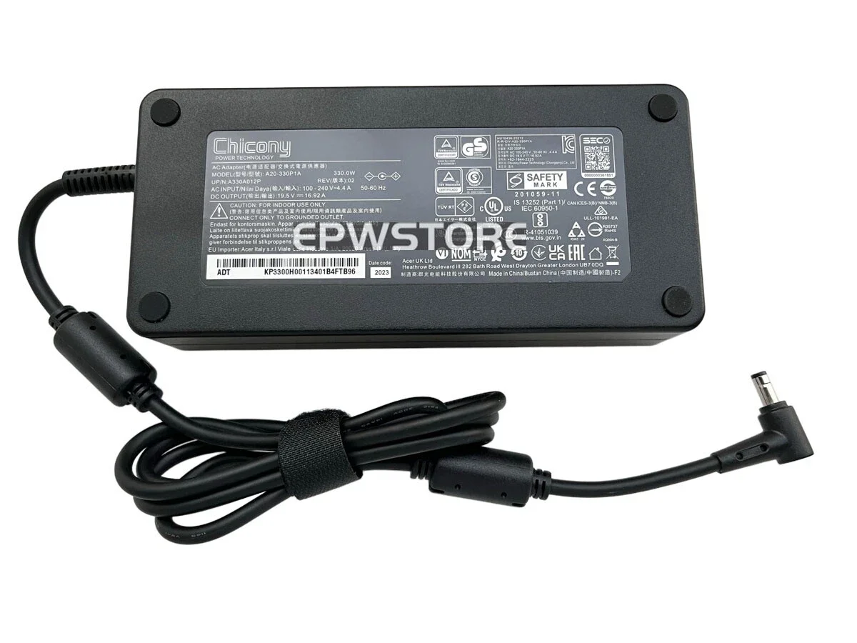 Chicony 19.5V 330W AC Adapter Charger For Medion Erazer Major X20 Power Supply