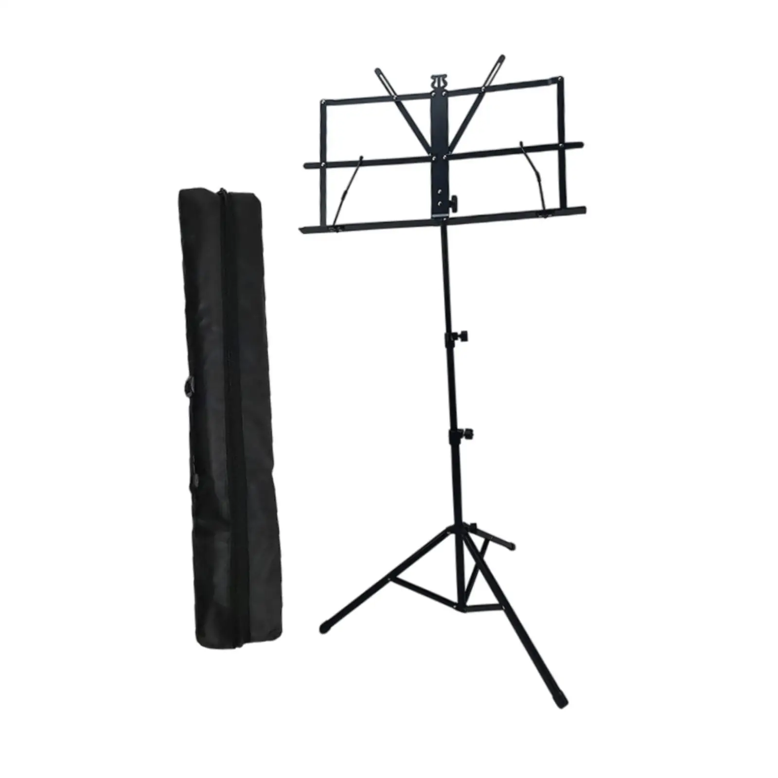 Music Stand for Sheet Music Music Book Stand,with Bag,Modern,Adjustable Height,Sheet Clip Holder,for Ukulele Player Musicians