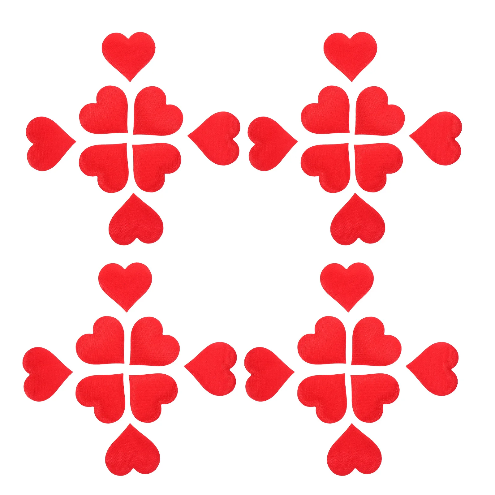 

500Pcs Red Heart Decor - Valentine's Day Heart Shaped Baubles for Table Confetti Wedding Party Decoration Romantic Ambiance