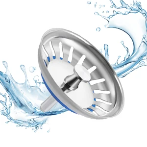 

2pc Stainless Steel Kitchen Sink Strainer 80mm Basin Drain Stopper Waste Drain Plug Bathroom Drain Sealing Sink Floor Drain