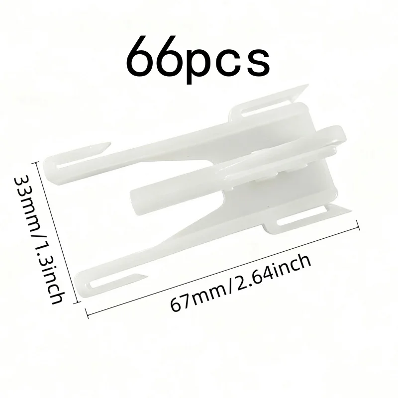 Butterfly Drape Clips 66 pcs, Clip-on Style, Easy to Clip and Won't Slip, for Bedroom Windows and Living Room Doors
