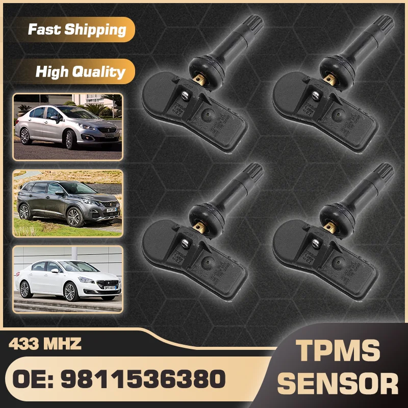 

Car Tire Pressure Sensor TPMS For Peugeot 408 2013-2019 Peugeot 5008 LCV 2009-2019 Peugeot 508 LCV 2010-2019 433 MHz 9811536380