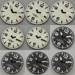 29mm Dial Black White Dial With Hands Full Luminous Dial Suitable For NH35 NH36 Movement