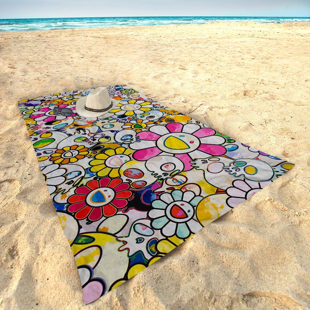 Takashi Murakami Big Microfiber Beach Towels Quick Dry Towel Sand Beach Towels Pool Towel For Travel Swim Pool Yoga