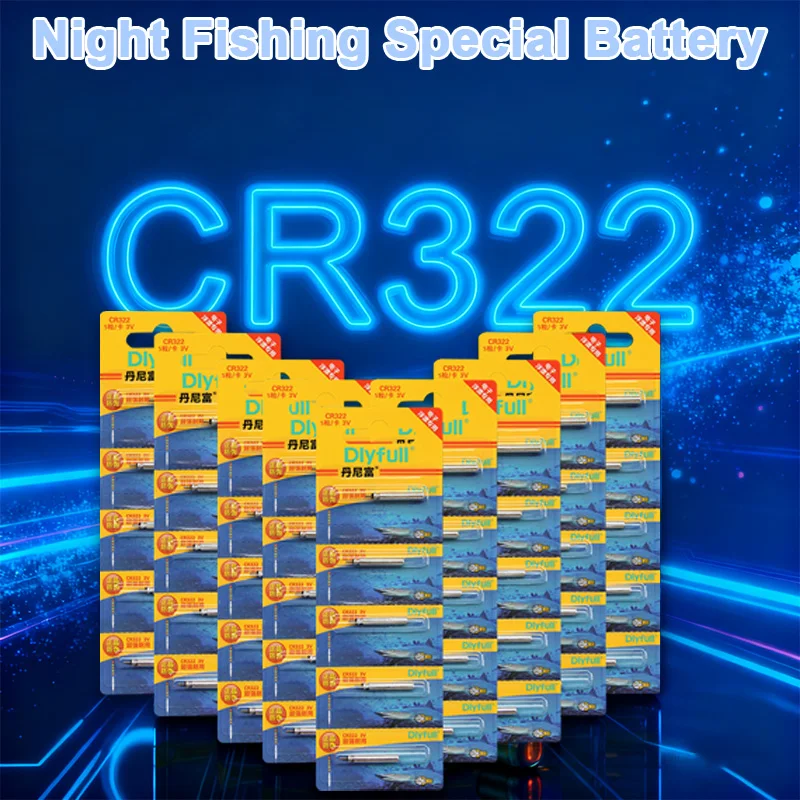 CR322 Luminous Electronic Fishing Float Glow-in-the-Dark Buoy Night Fishing Accessories Angling Tackle Batteries for Outdoor