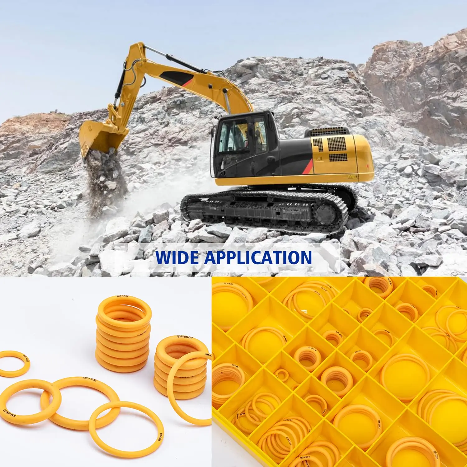 4C8253 Silicone O-Ring Kit for CAT 2701533 4C 8253 Replacement Parts Silicone O-Ring Kit Assortment for Caterpillar