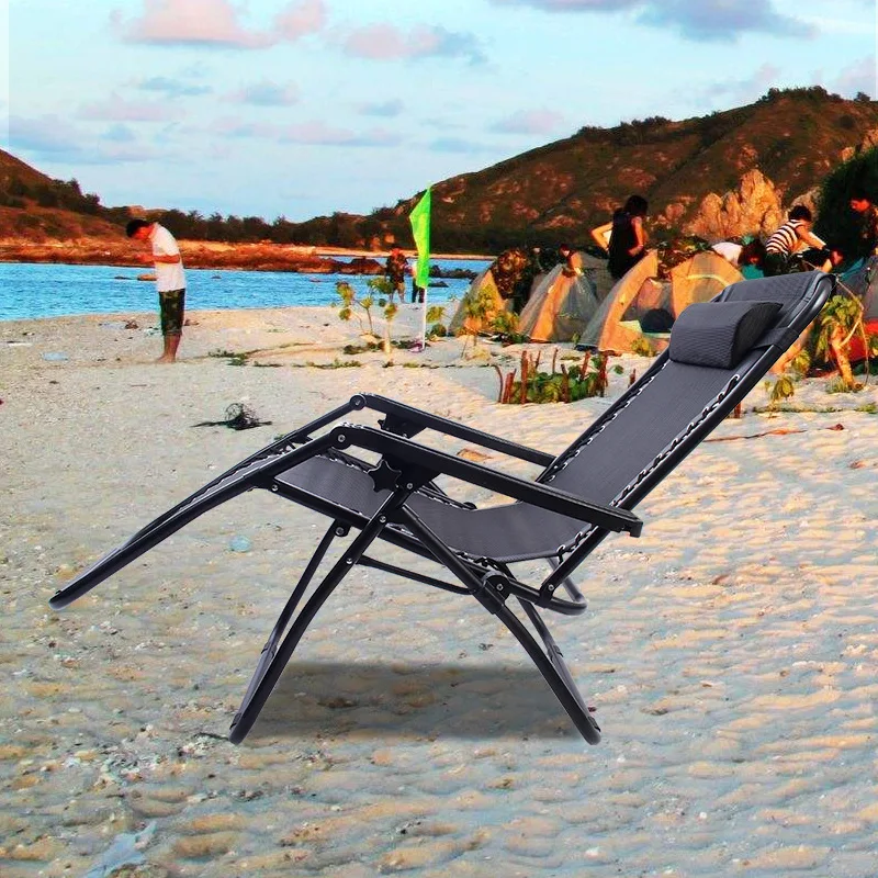 Outdoor Camping Beach Chair Office Lunch Zero Gravity Folding Lounge Chair Garden Balcony Chair