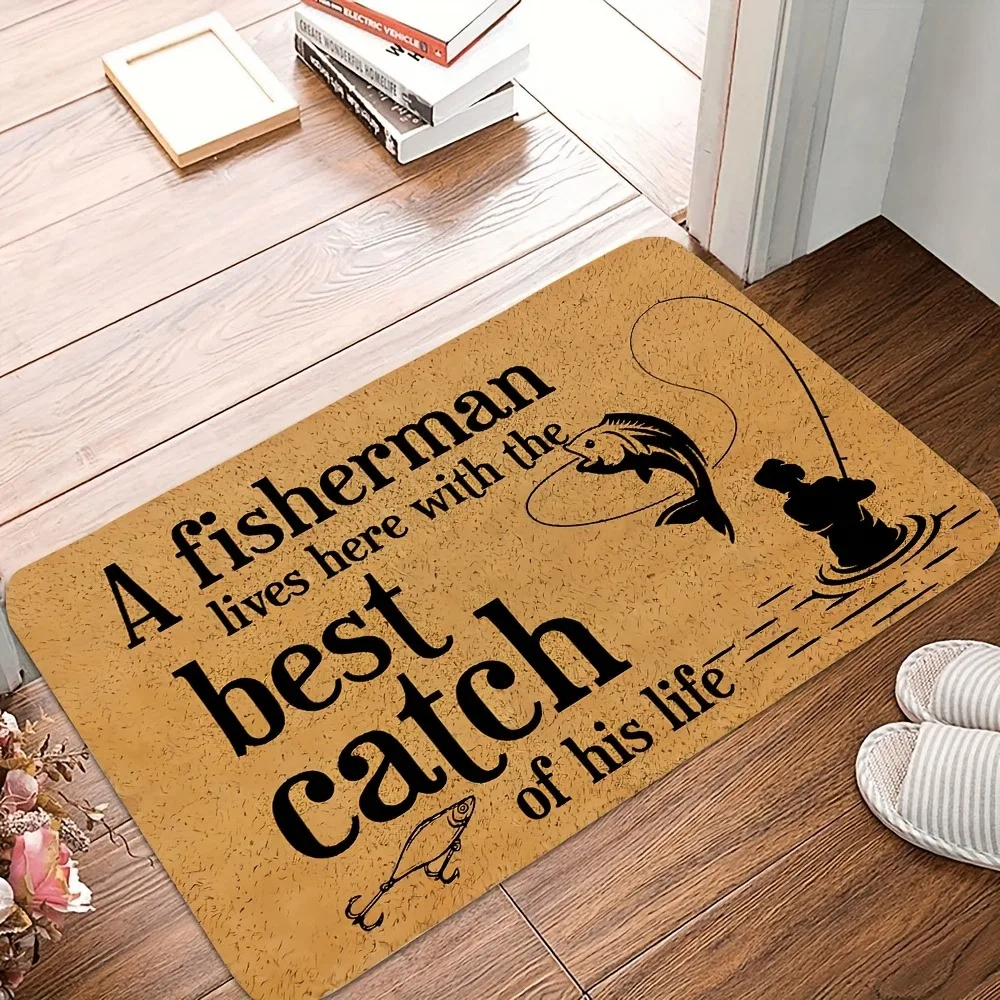 

1PC Fishman Charactor Door Mats Kitchen Rugs Non-Slip Pop arts design Bedroom Rugs Bath Mat Carpet for Home Sink Laundry Decor