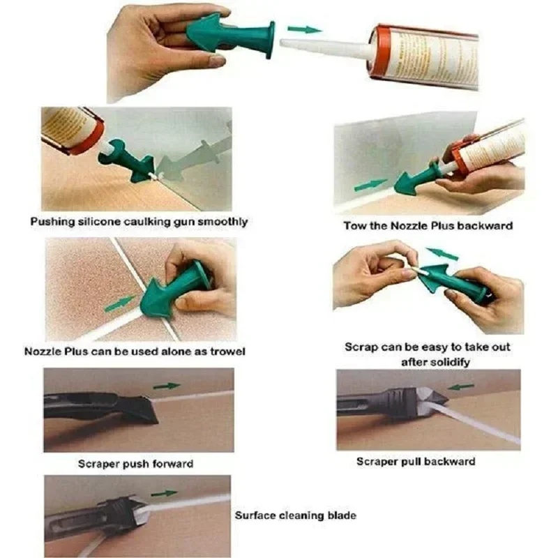 Applicator Nozzle Bathroom Sealant Caulking Finisher Joint Glue Kitchen Sink Tool Home Caulk Finishing Silicone Decoration