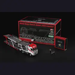 GCD 1/64 hong kong toycar salon 2024 limited actros gigaspace Weichuan trailer Collection die cast alloy car model decoration