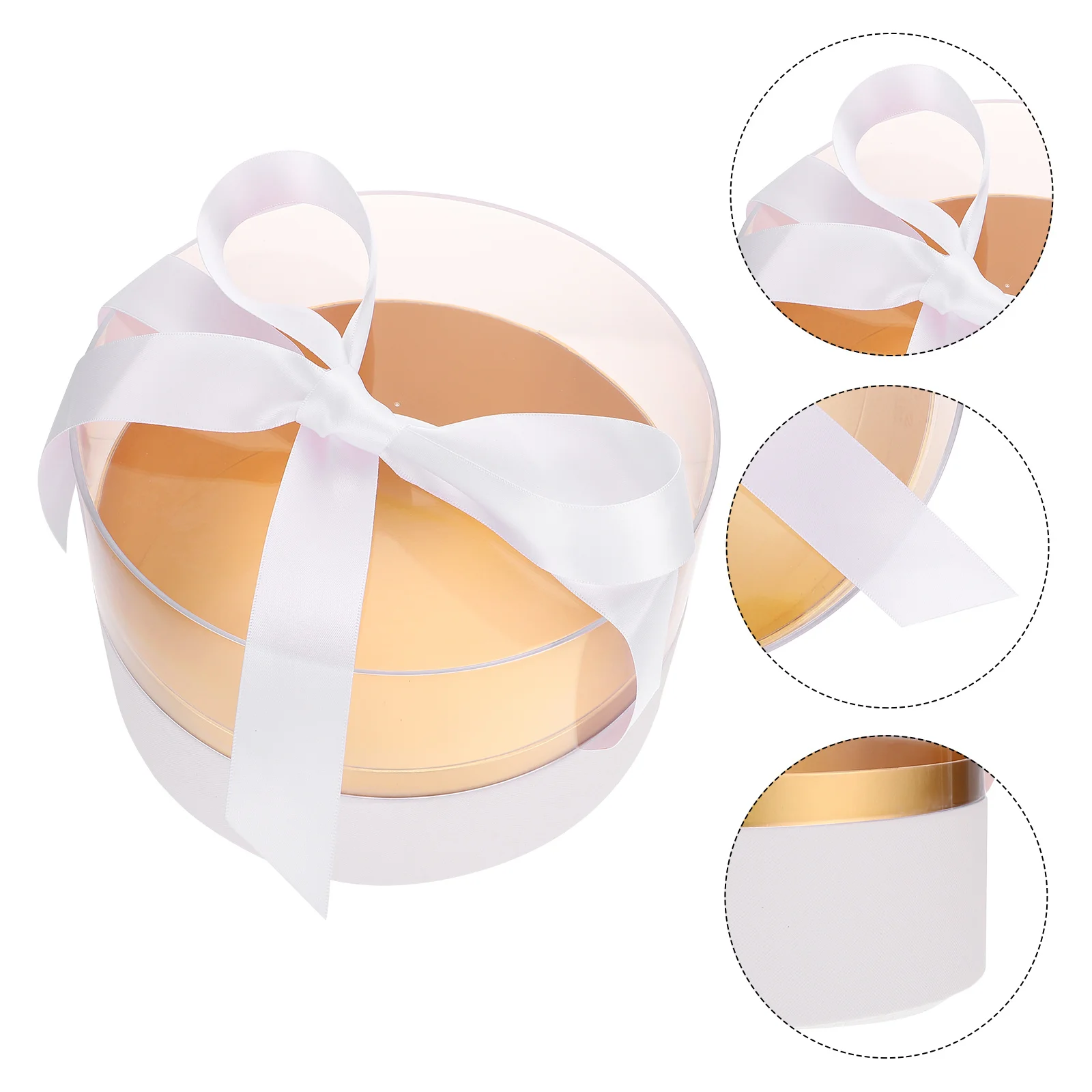 

Round Flower Boxes for Arrangements Empty Clear Acrylic Transparent Lid Flower Gift Box Wedding Supplies Wedding Supplies