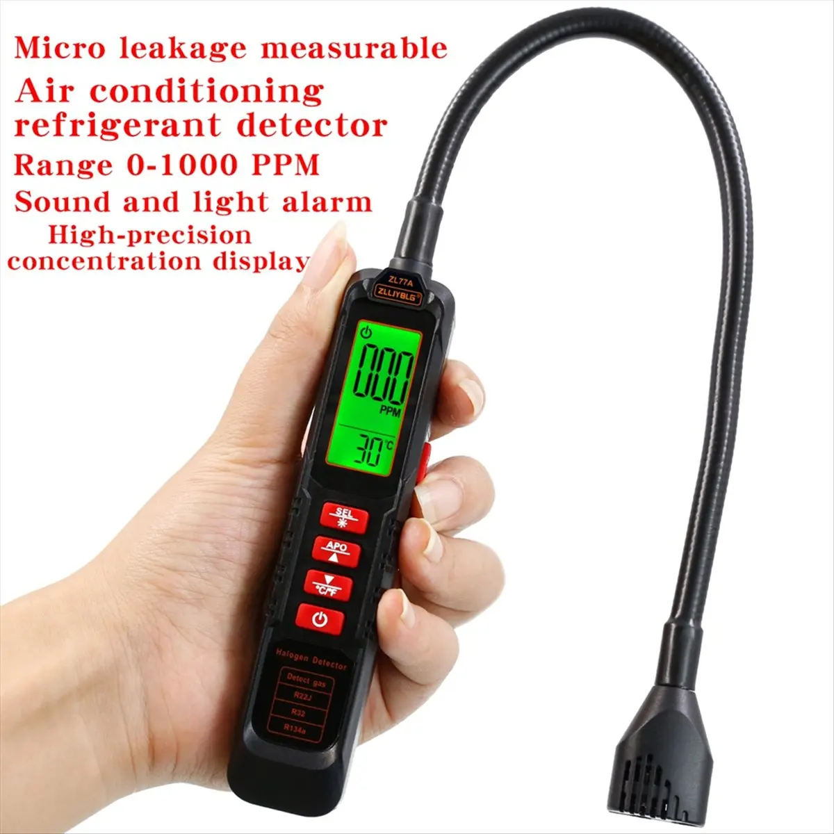 Refrigeration Leak Detector Air Conditioning Refrigerant Fluorine Detection Dog Nose Car Fridge Leak Finder