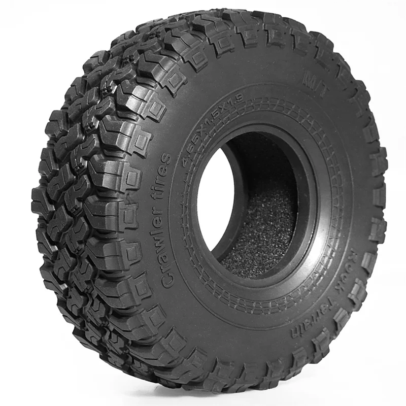 YSUN-4PCS 116mm 1,9 Zoll Gummireifen Rad für 1/10 RC Crawler Auto Axial SCX10 Pro Capra Traxs TRX4 D90 Redcat