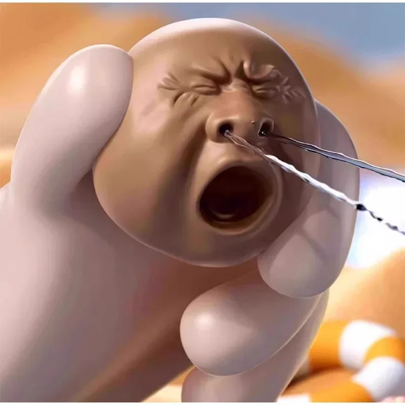 3-piece set of yawning water spray toy decorations, creative and fun to pinch and relax toys, desktop decorations, holiday gifts