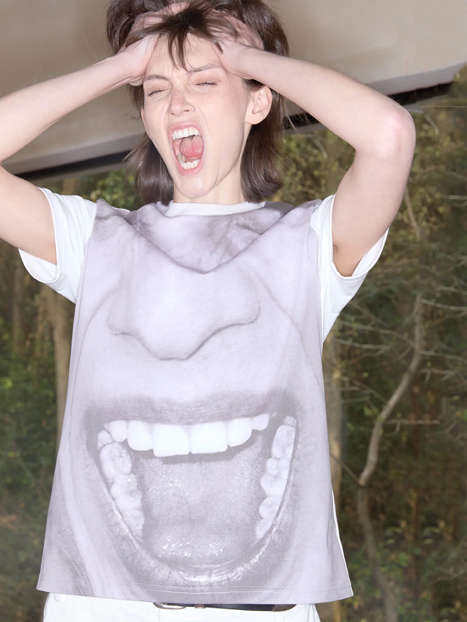 CasseSango Emotion Shoulder Short Sleeve T-Shirt High Quality Youth Fashion Casual round Neck Summer Top for Teens