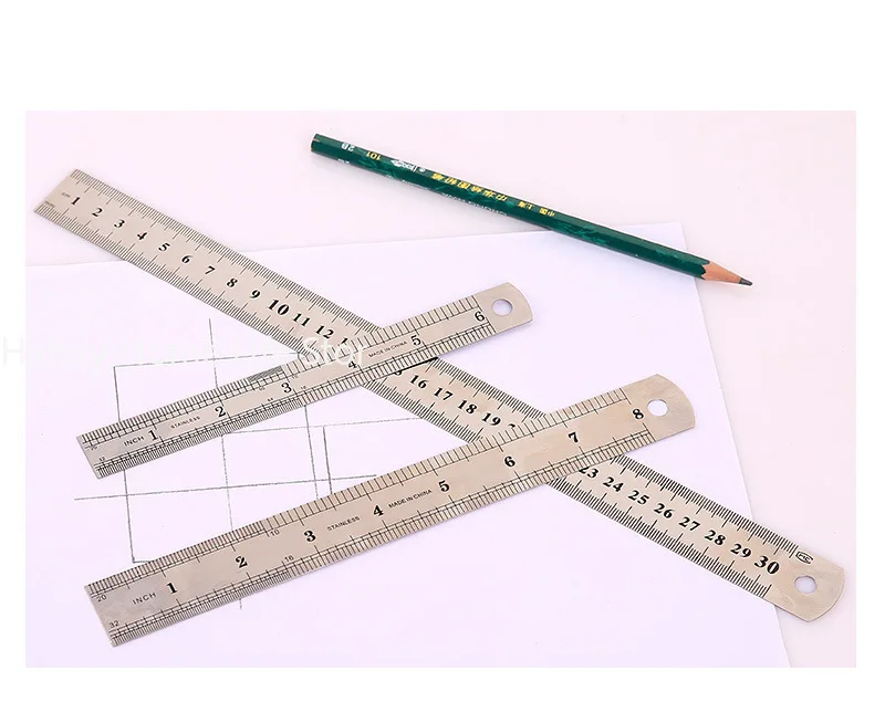 Sewing Foot Sewing 15-30cm Stainless Steel Metal Straight Ruler Ruler Tool Precision Double Sided Measuring Tool