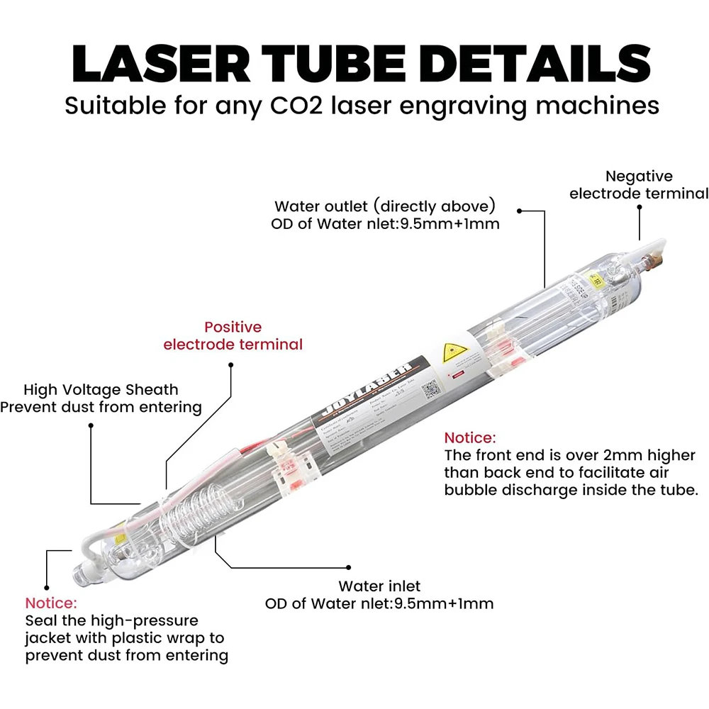

40W Co2 Glass Laser Tube Diameter 50mm Length 700mm Laser Lamp Pipe For DIY CO2 Laser Engraving Cutting Machine