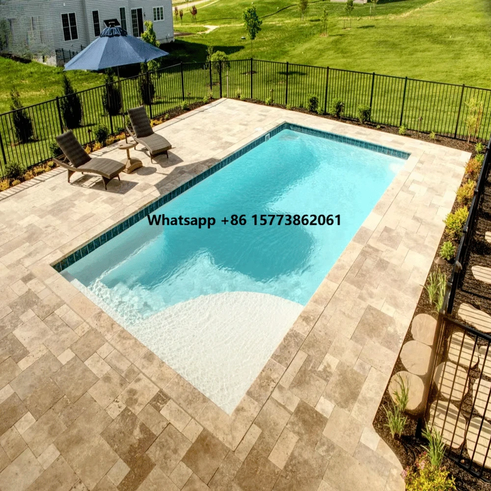 Professional Customized Fiberglass Swim Pool Manufactured 24ftl 18ftw 12fth 3x5 5x3 8 Meter Experts Swimming Pool for Children