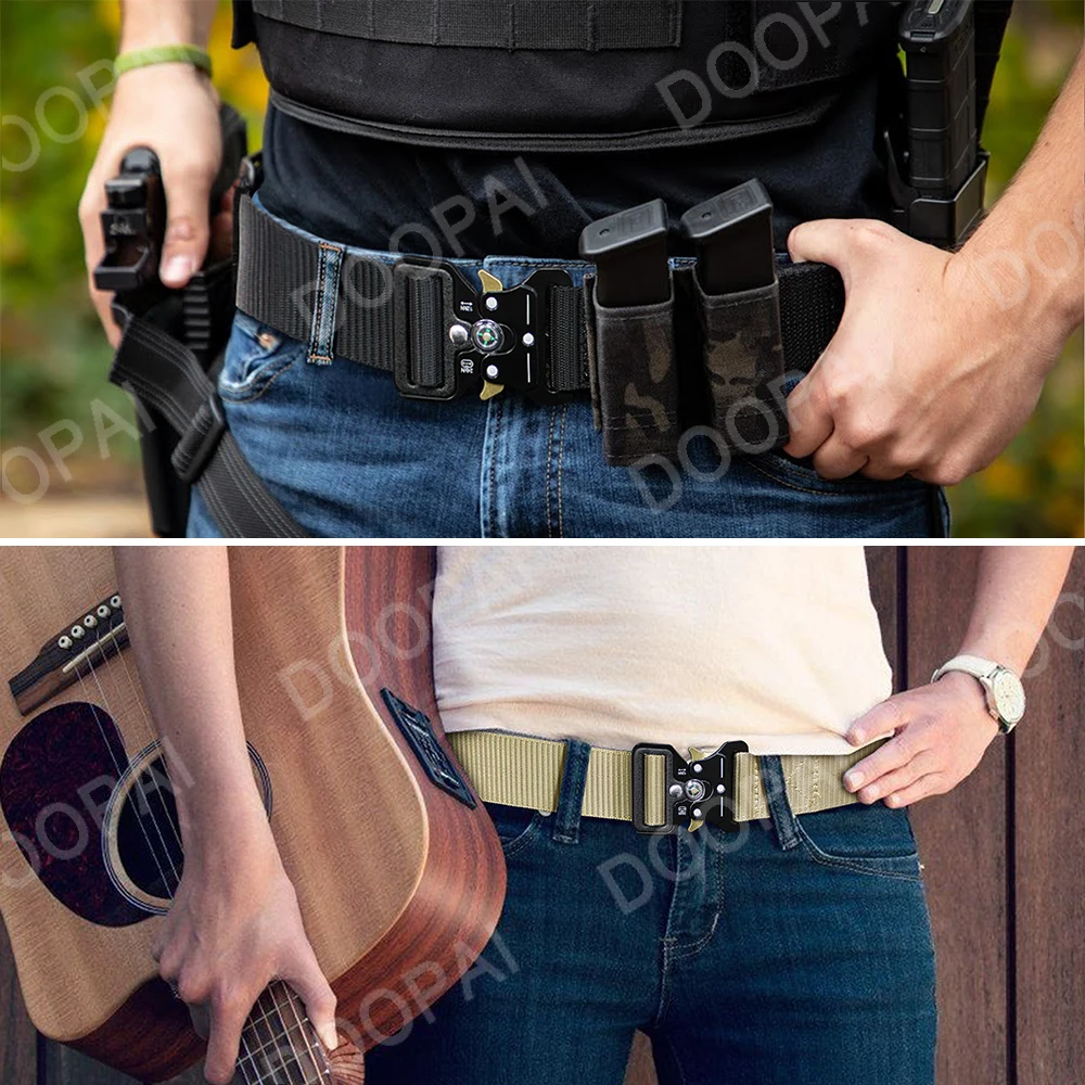 Men\'s Belt Army Outdoor Hunting Compass Tactical Multi Function Combat Survival Marine Corps Canvas For Nylon Male Luxury Belts