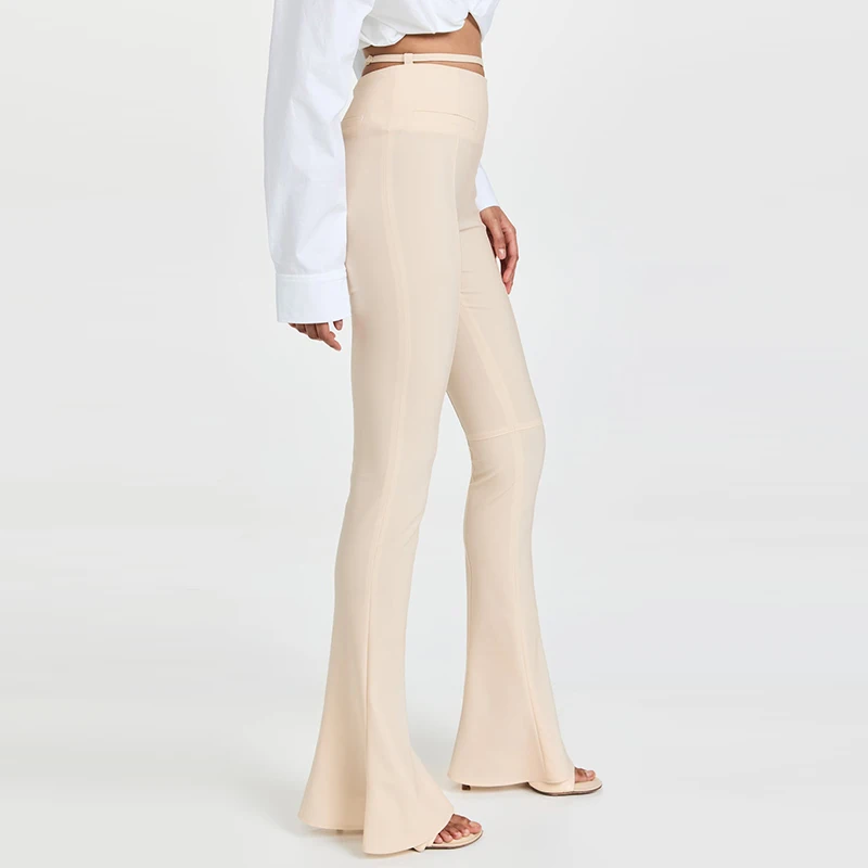 

Women's Le Pant Tangelo Flared High-Rise Stretch-Trousers Tangelo kick-flare trousers