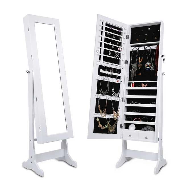 floor standing jewelry box with full length mirror AliExpress