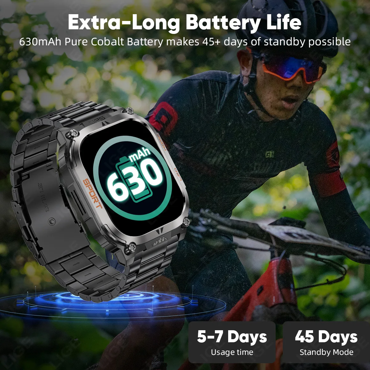 Lige novo relógio inteligente para homem 2.01 "hd smartwatch monitor de sono freqüência cardíaca à prova dwaterproof água esportes fitness relógios inteligentes para android ios