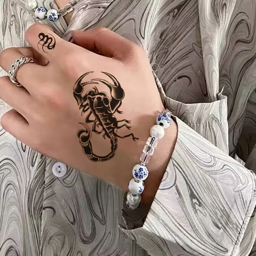 

Scorpion Temporary Tattoos Man Hotwife Fake Tattoo Long-time Art Stickers Herbal Juice Sticker Tattoo Waterproof Tattoo Sticker