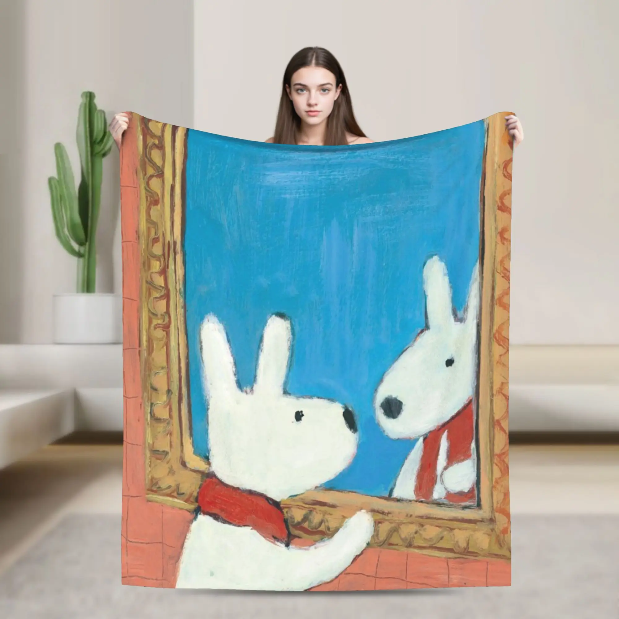 Cozy Throw Blanket Camping G-Gaspard and Lisa Blanket  Flannel Bedspread For Couch Chair Trend Sofa Bed Cover