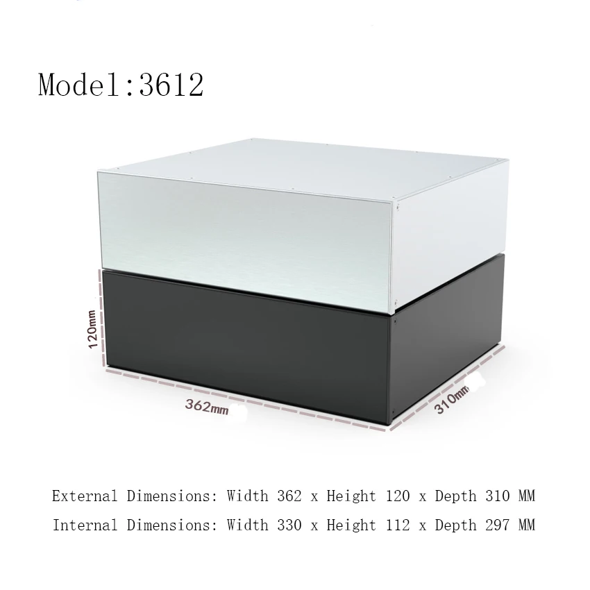 Weiliang Audio All-Aluminum Preamplifier Case Industrial Aluminum Profile Chassis 3612 Chassis