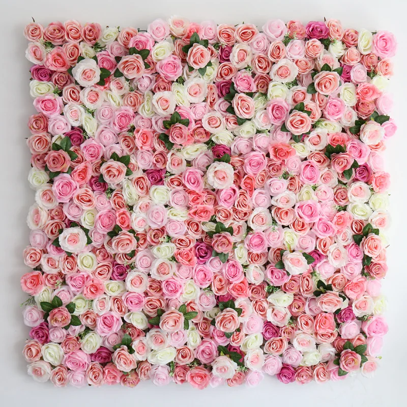 Artificial Flower Wall Panel 3D Floral Background Rose Hydrangea Suitable for Party Wedding Bridal Shower Outdoor Home Decor