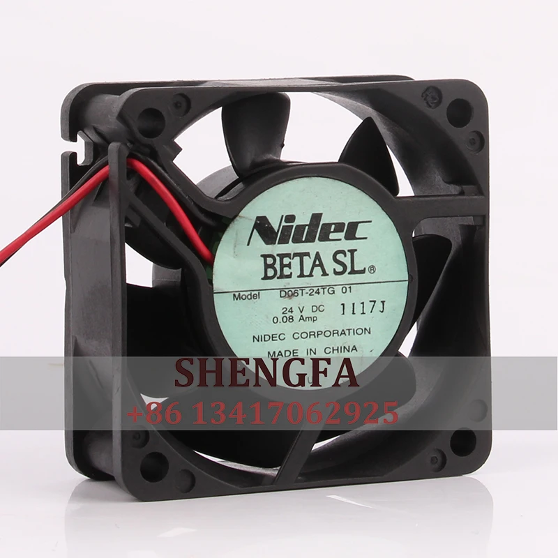 

NIDEC D06T-24TG Case Cooling Fan DC12V 0.08A EC AC 60x60x25mm 6CM 6025 2-wire Inverter Centrifugal Exhaust Ventilation