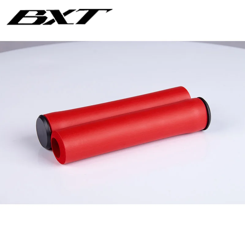 BXT MTB Handle Bar Grips Mountain Bike Handlebar Grips 1Pair Yellow Red Green Orange Blue Black  Soft Foam Silicone
