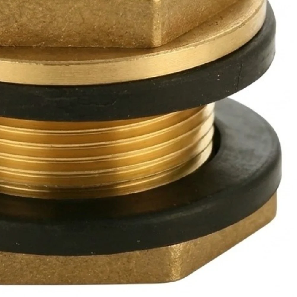 Solid Brass For Water Tank Connector 2 Pack 1/2 NPT Female x 3/4 Male Thread Fitting for Home Industrial For Water Tank Setups
