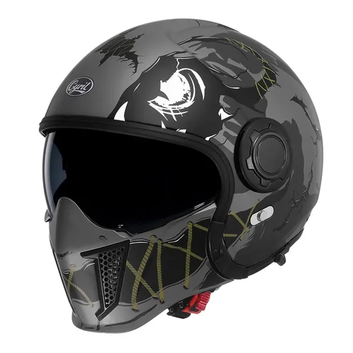 CYRIL-casco de motocicleta de cara completa para hombre y mujer casco para motos, cascos de cara abierta, Modular, doble visera, ECE, aprobado por DOT, 3/4