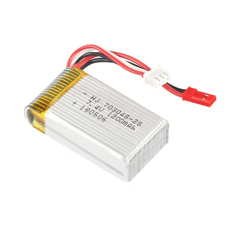 Lipo Batterij 2S 7.4 V 1200Mah 703048 Voor Mjxrc X600 Rc Drone Onderdelen 2S 7.4 V li-Ion Batterij Met Jst Plug