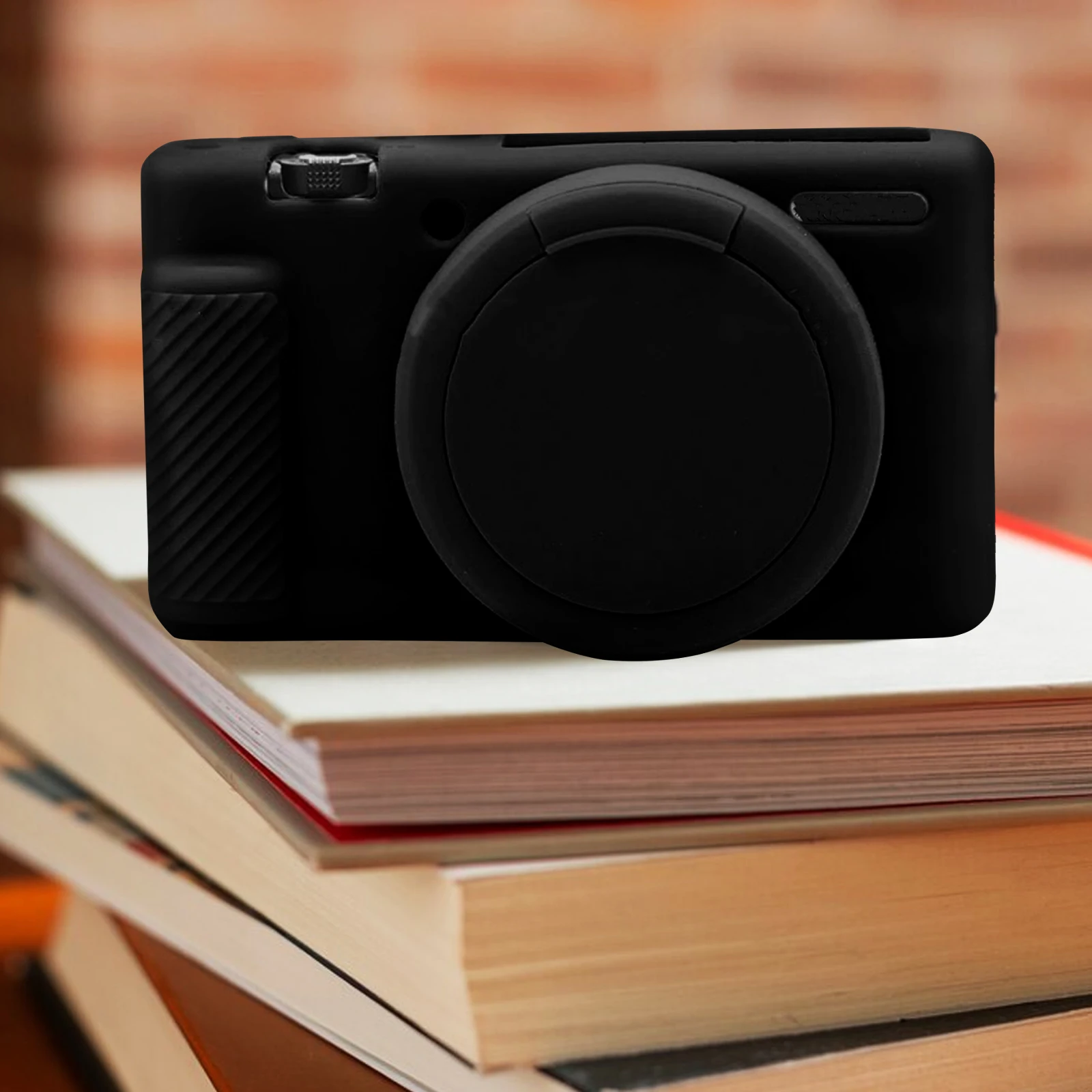 

Silicone Camera Sleeve Shock Absorbing Drop Resistant Flexible Cover Red Color For Easy Access Memory Card