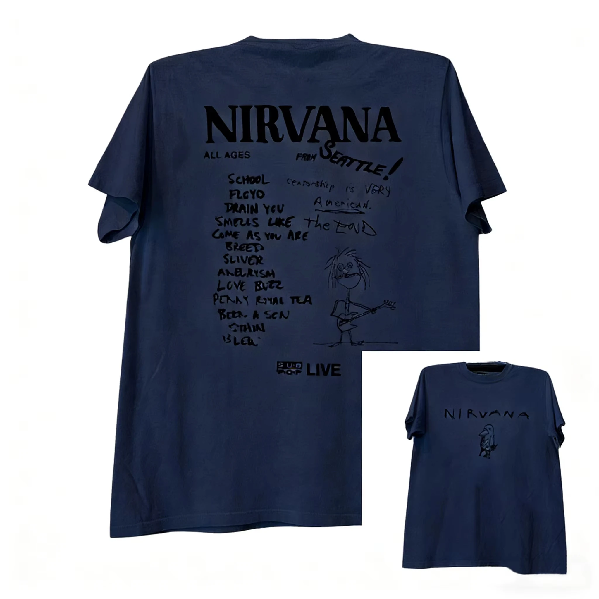 Nirvana Band T-Shirt für Männer und Frauen, Baumwolle, Grafikdruck, Kurzarm, Rundhals, Retro Streetwear, Graffiti-Tee, Sommer 2026, Bestseller – Detail 5