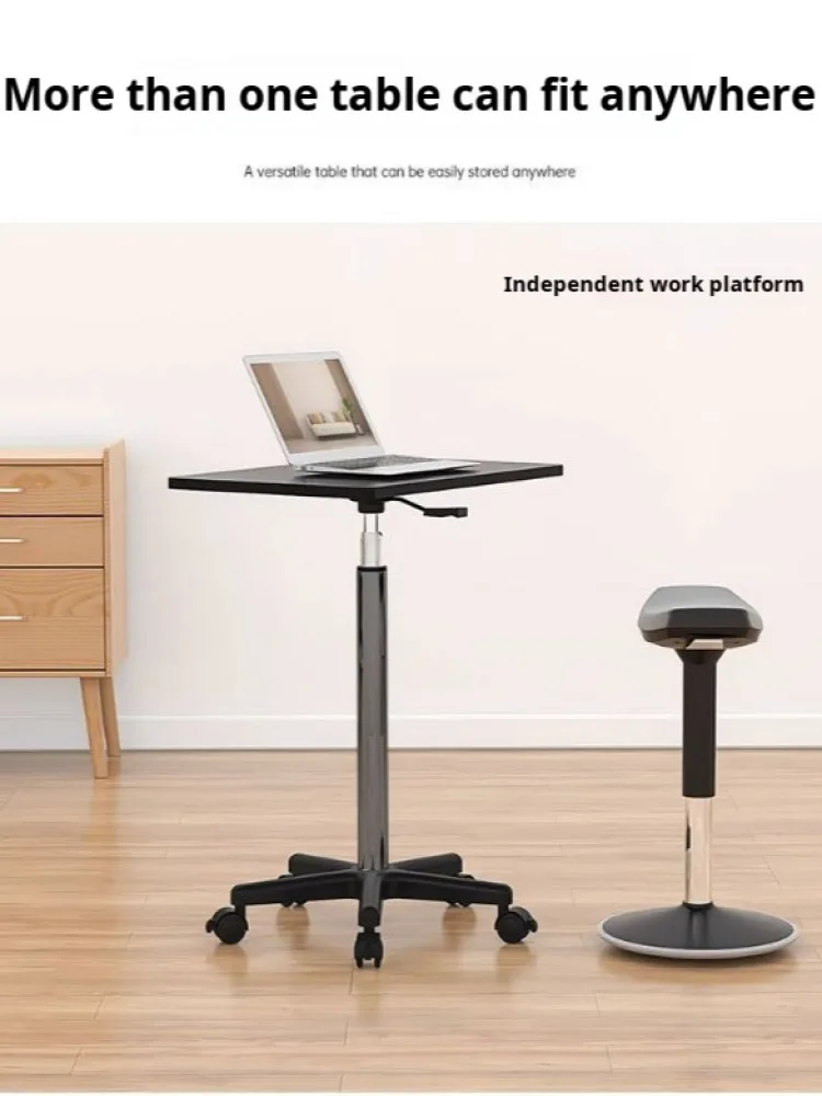 Head side movable lifting small table standing desk with pulley laptop table hydraulic sofa bed desk