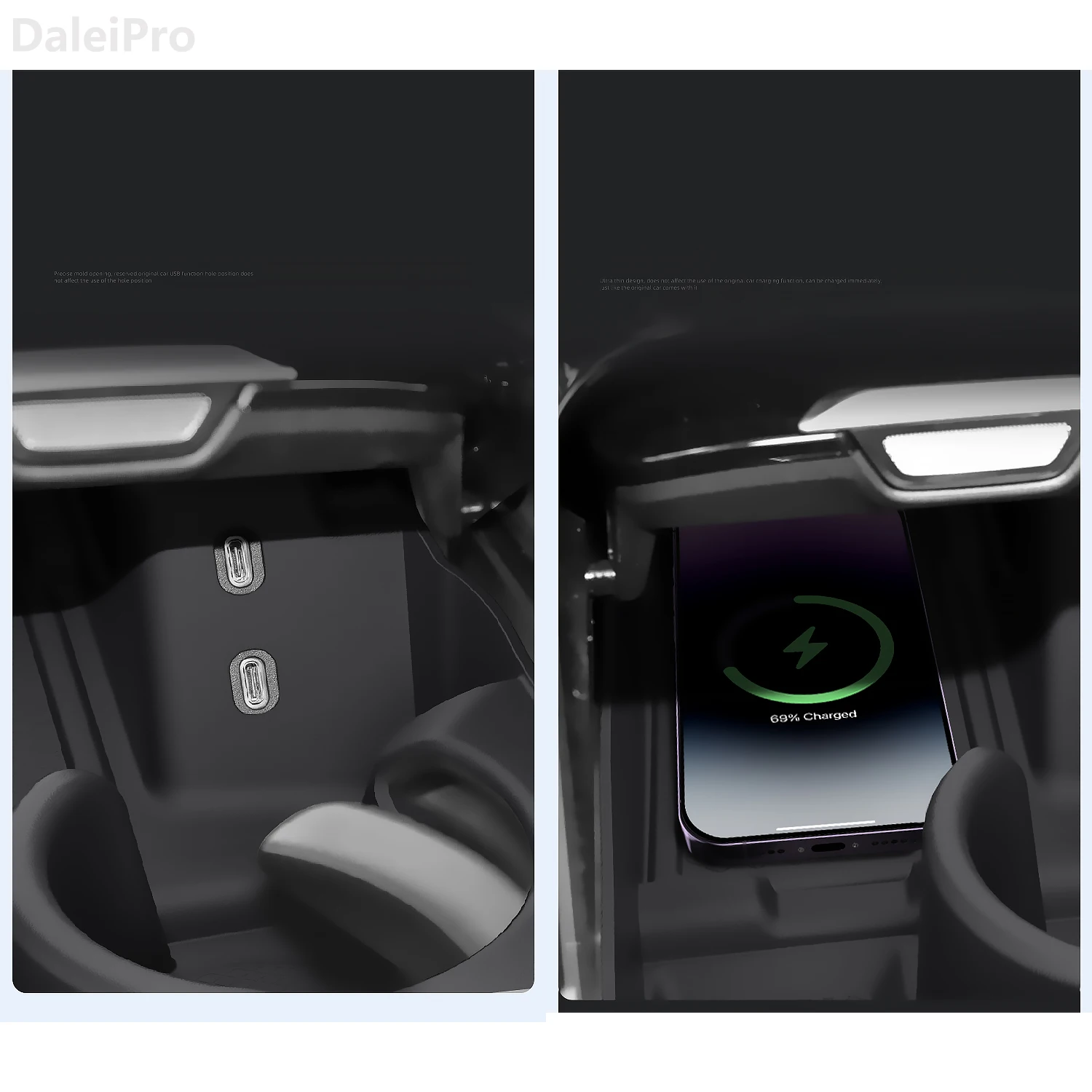 Für Mercedes-Benz GLC 2023 2024 2025X254 Armlehne Lagerung Box Silikon Center Konsole Fach Tasse Halter Änderung zubehör – Detail 13