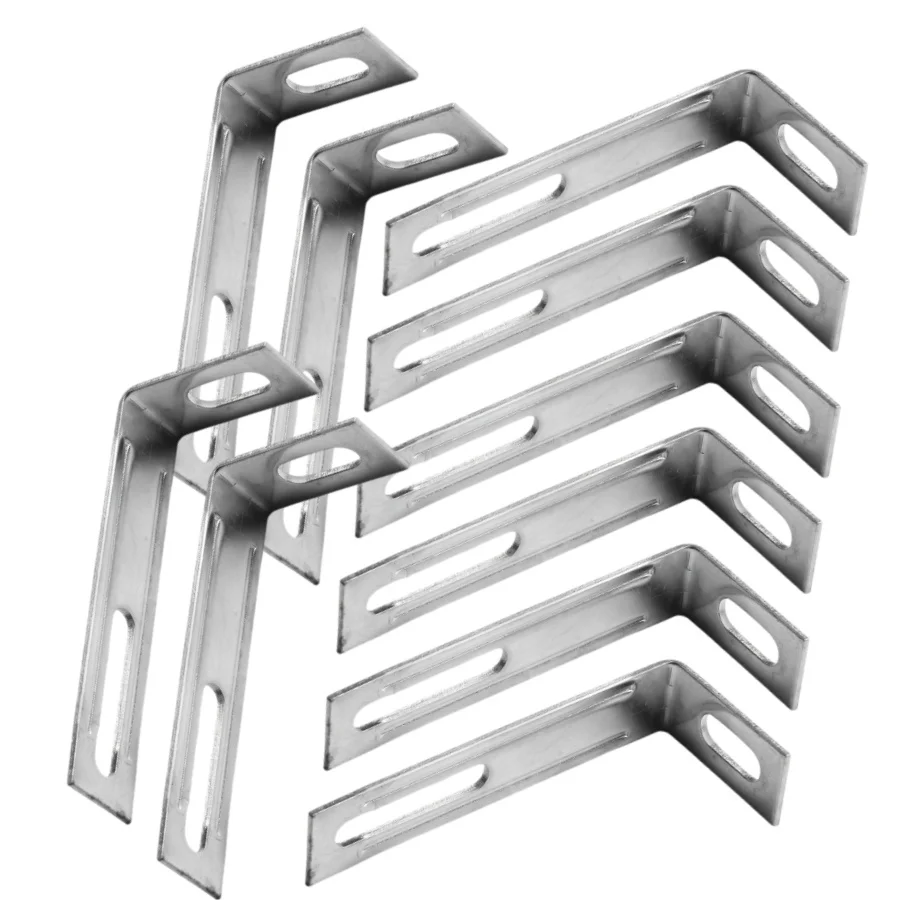 10 Pcs  adjustable L-shaped corner brackets, for furniture reinforcement, load-bearing support, and hardware connection fixation