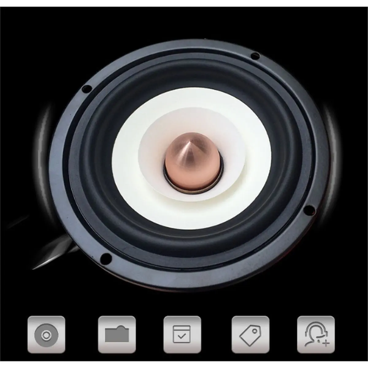 4'' Home Audio DIY Full-Range Speaker Driver Unit Rubber Suspension Shielded 8ohm 15W Home Passive Speaker Accessories