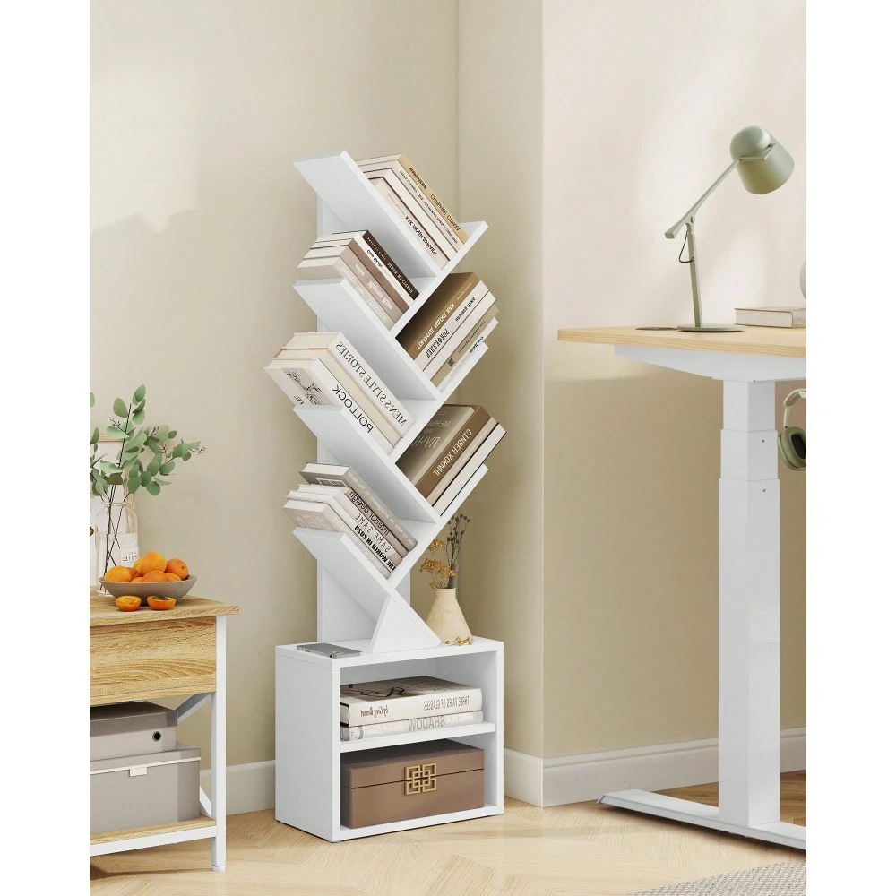 

Книжный шкаф-стеллаж, современный напольный стеллаж для книг, для спальни, гостиной, домашнего офиса, 2 открытых отделения