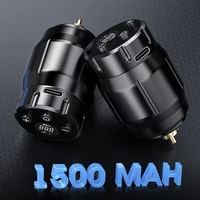 Paquete de batería para tatuaje, fuente de alimentación inalámbrica para tatuaje, batería de litio RCA portátil recargable, capacidad de 1500mAh para lápiz de tatuaje