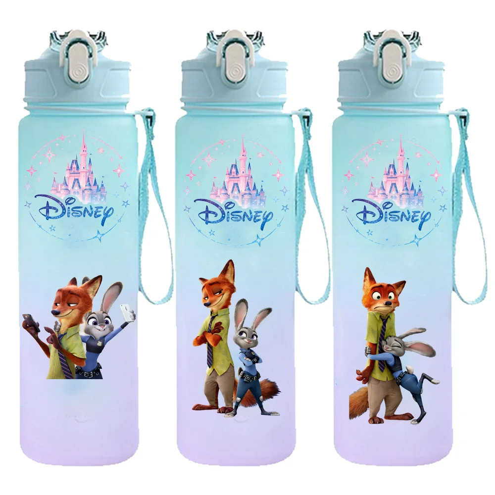 

Disney Zootopia Water Bottle 750ML Leakproof Sports Bottle with Cartoon Judy Nick Gym Use Ideal Gift for Disney Anime Enthusiast